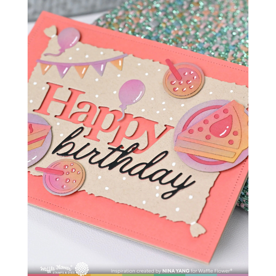 Waffle Flower - Script Birthday Die (PRE-ORDER)