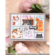 Waffle Flower - Postage Collage Meow Stencil
