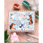 Waffle Flower - Postage Collage Woof Stencil