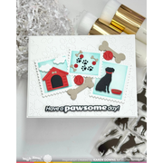 Waffle Flower - Postage Collage Dog Silhouettes Die