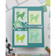 Waffle Flower - Postage Collage Dog Silhouettes Stamp Set