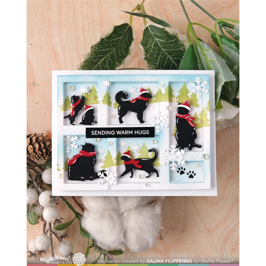 Waffle Flower - Postage Collage Winter Add-ons Die