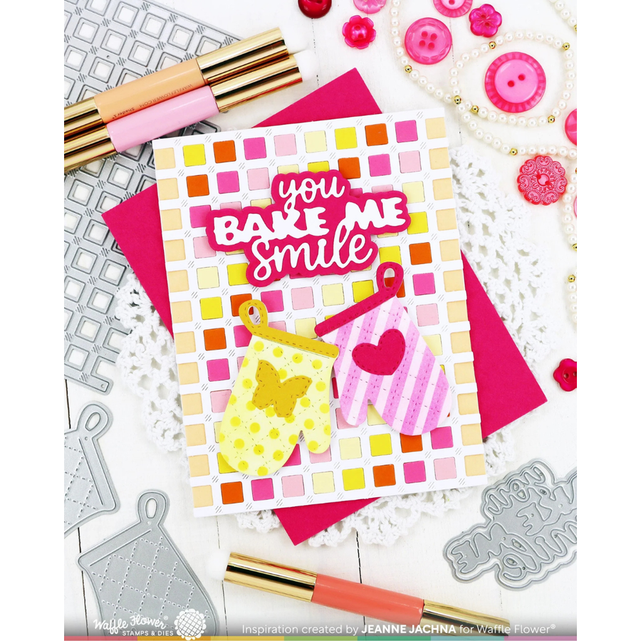 Waffle Flower - Just Mitts Coloring Stencil