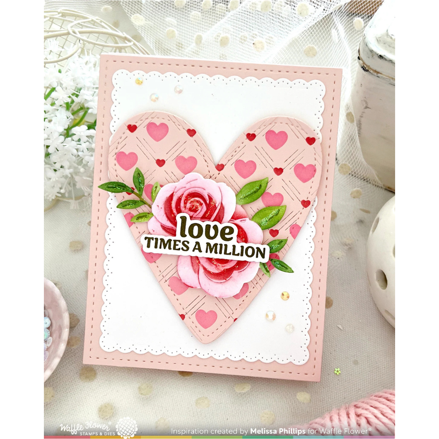 Waffle Flower - Rose Bouquet Stencil