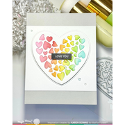 Waffle Flower - Inlaid Hearts Die-n-stencil