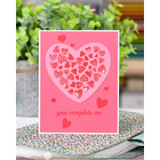 Waffle Flower - Inlaid Hearts Detail Stamp Set