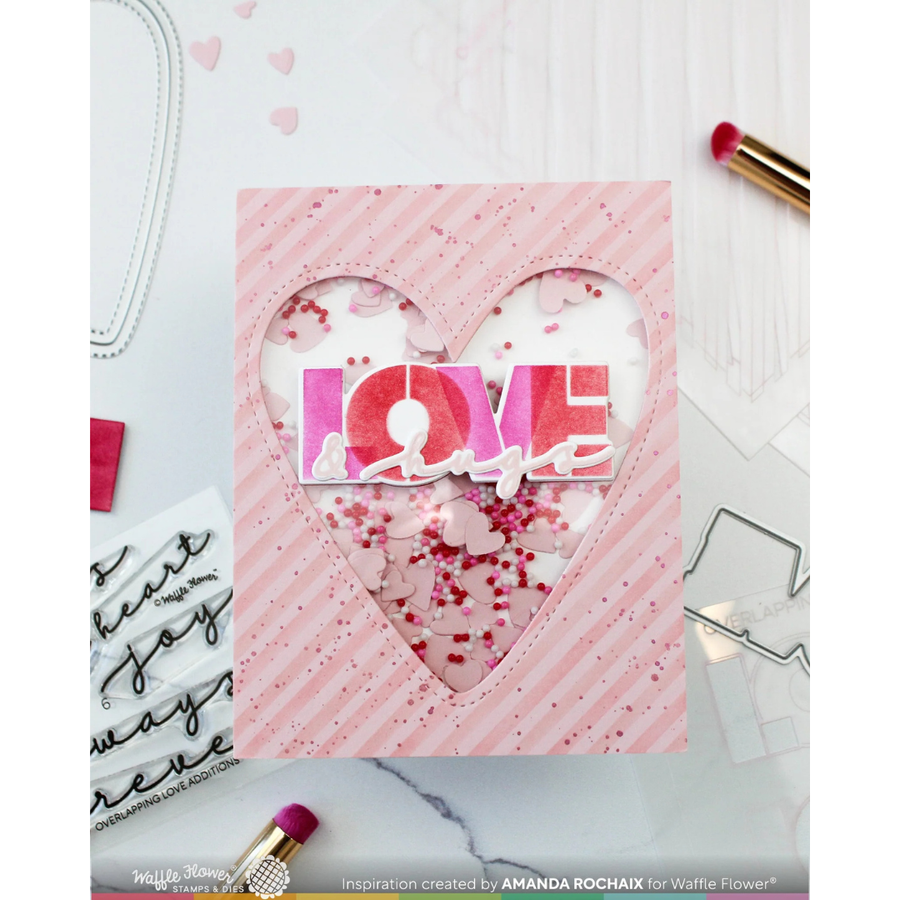Waffle Flower - Double Stitched Hearts Die