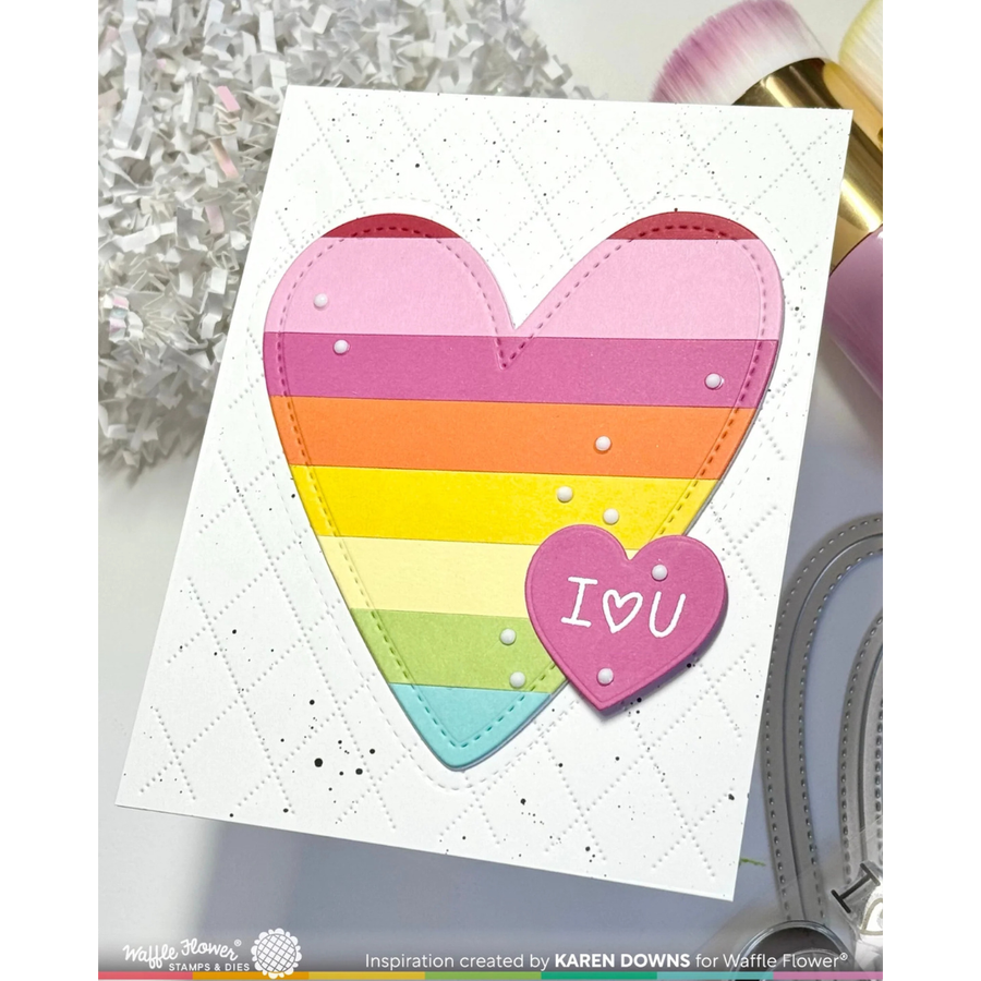 Waffle Flower - Shape of my Heart Stamp Set