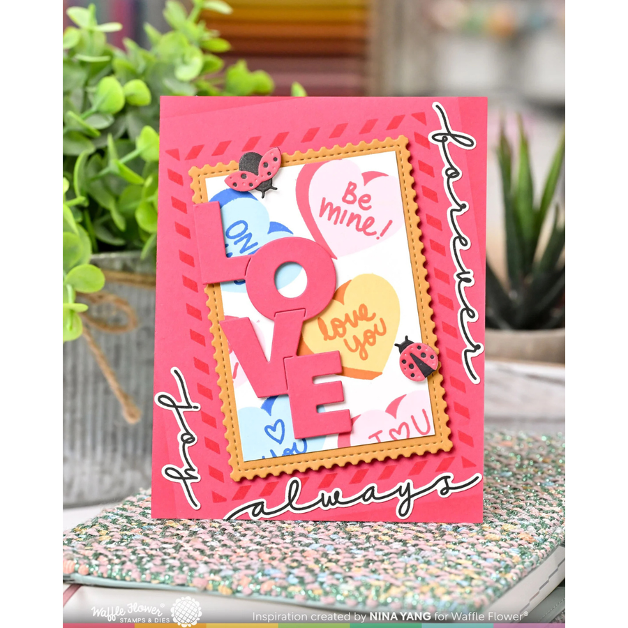 Waffle Flower - Shape of my Heart Stamp Set