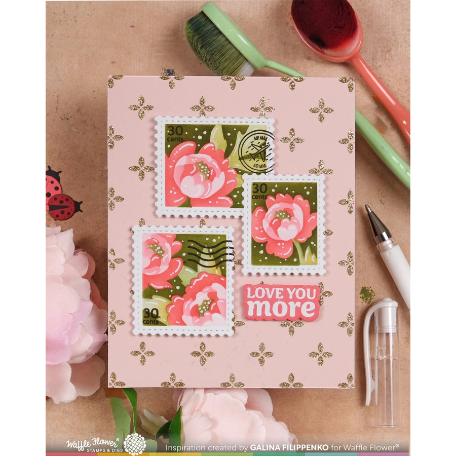 Waffle Flower - Dashed Lattice Dots Stencil