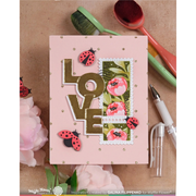 Waffle Flower - Dashed Lattice Dots Stencil