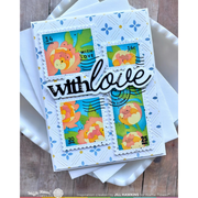 Waffle Flower - Dashed Lattice Dots Stencil