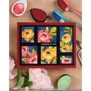 Waffle Flower - Postage Collage Peony Stencil