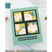 Waffle Flower - Postage Collage Peony Stencil