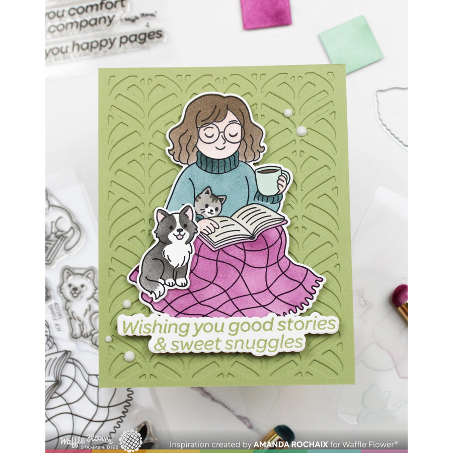 Waffle Flower - Happy Leaves Panel Die