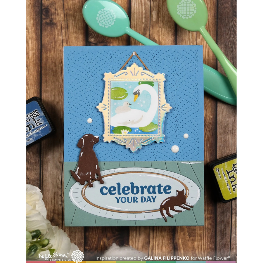 Waffle Flower - Happy Leaves Texture Die