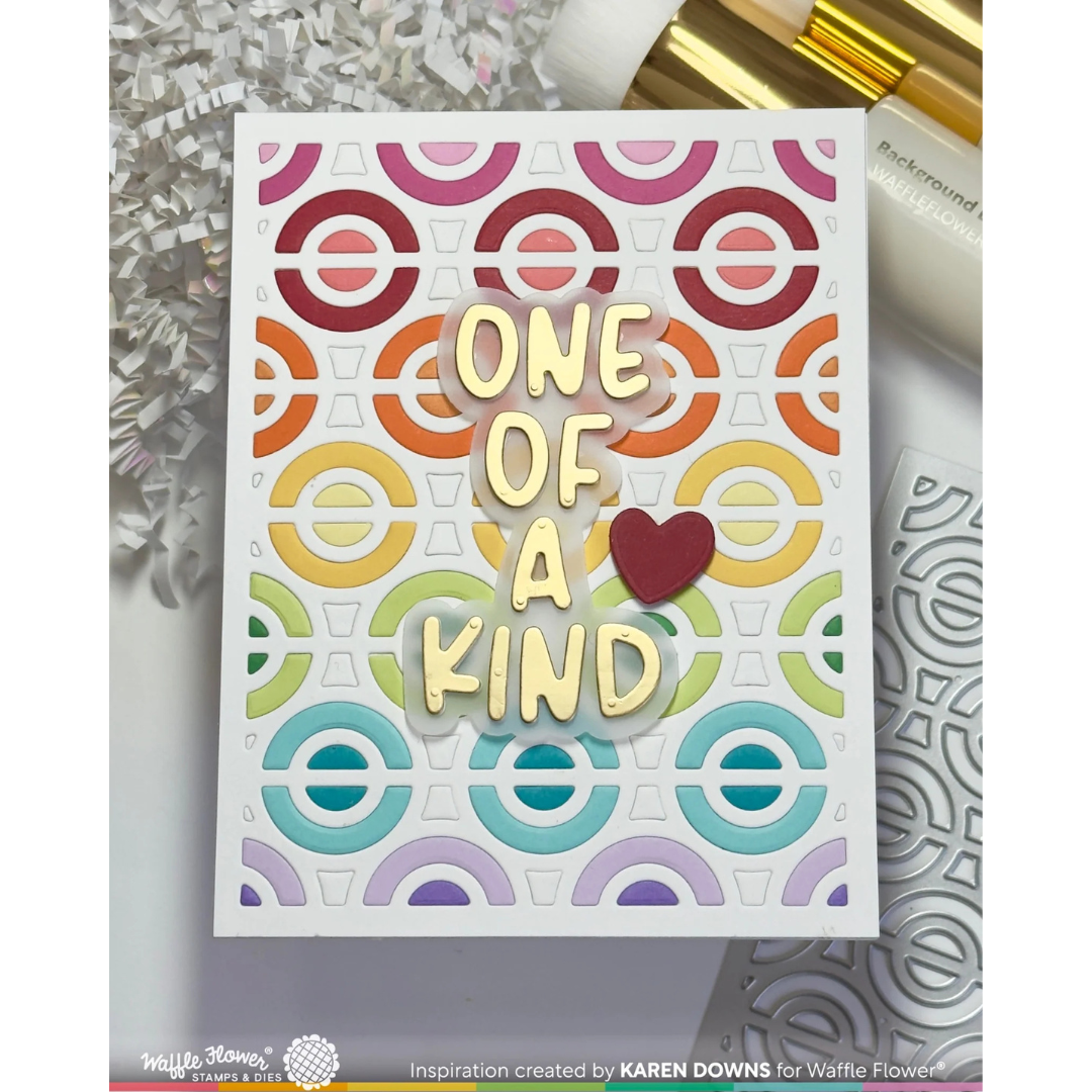 Waffle Flower - Happy Circles Panel Die