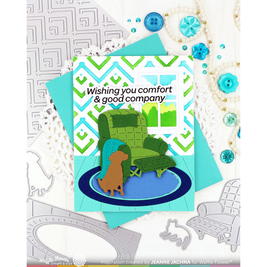 Waffle Flower - Happy Chevrons Texture Die