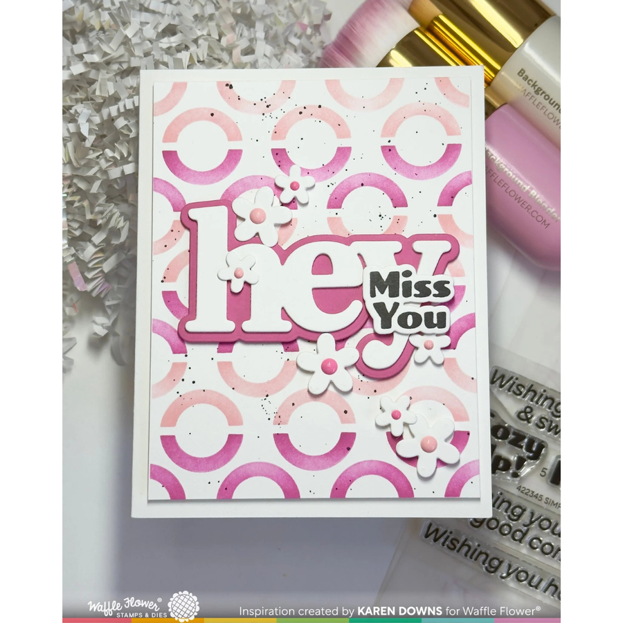 Waffle Flower - Happy Circles Stencil