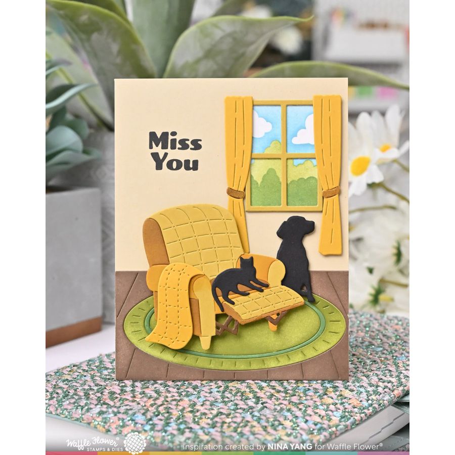 Waffle Flower - Cozy Spot Coloring Stencil