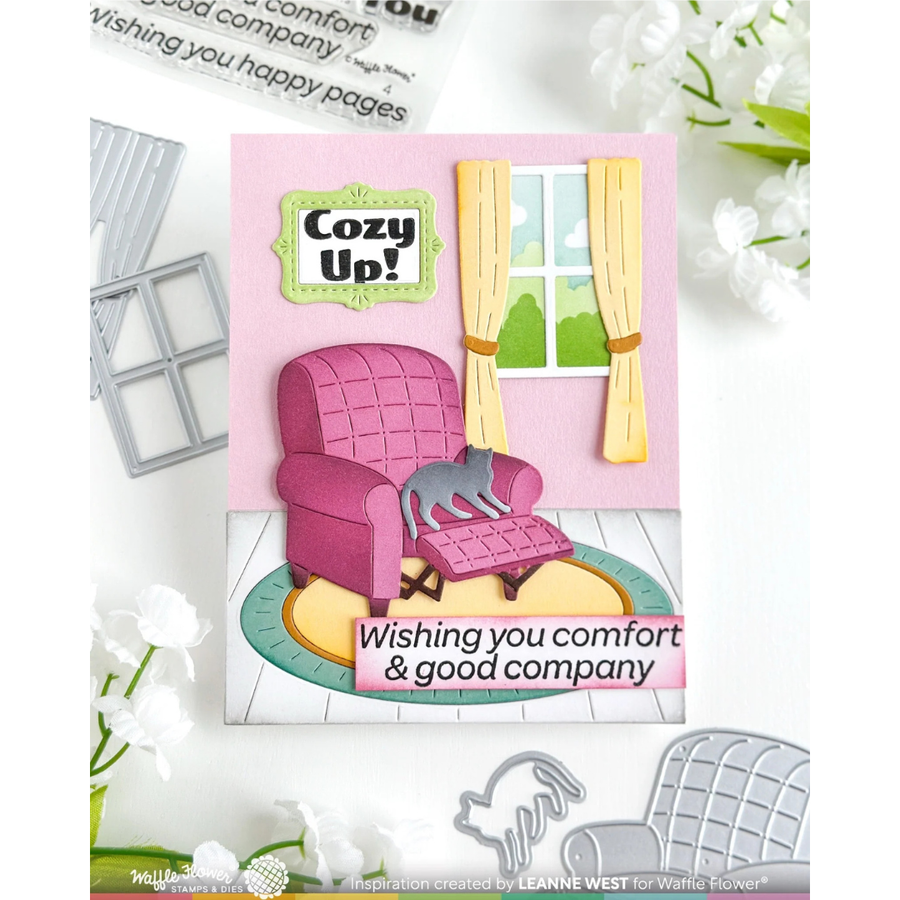 Waffle Flower - Cozy Spot Coloring Stencil