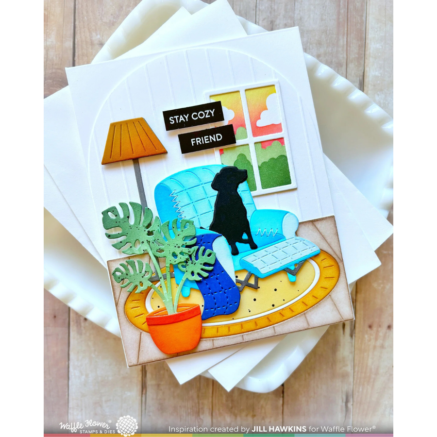 Waffle Flower - Cozy Spot Coloring Stencil