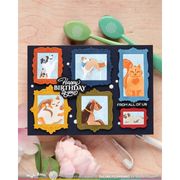 Waffle Flower - Postage Collage Frames Die