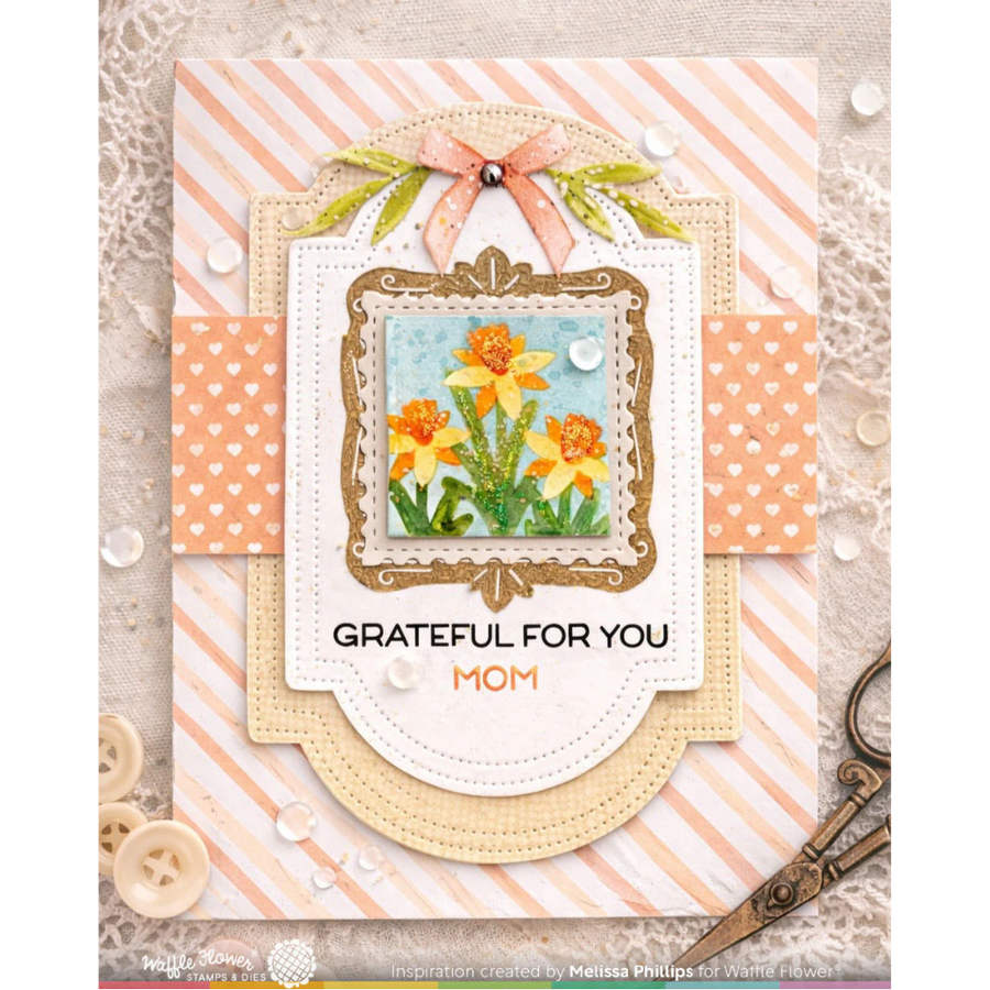 Waffle Flower - Postage Collage Frames Stamp Set