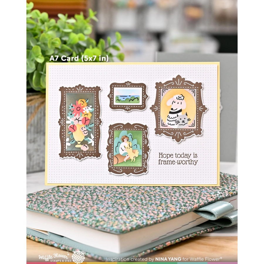 Waffle Flower - Postage Collage Frames Combo