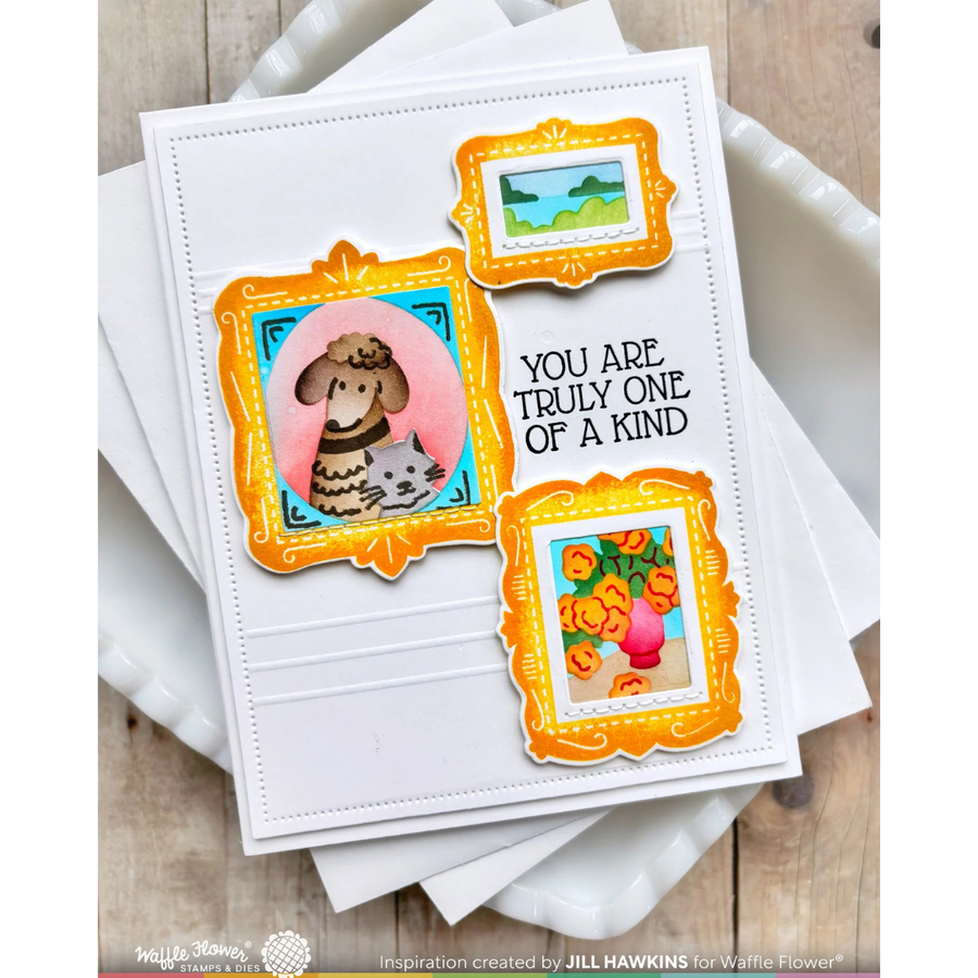 Waffle Flower - Postage Collage Frames Combo