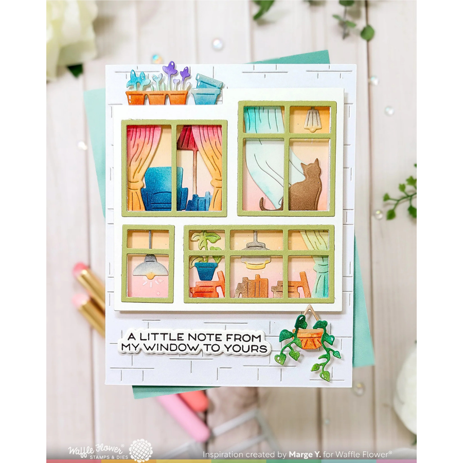 (PRE-ORDER) Waffle Flower - Postage Collage Windows Die