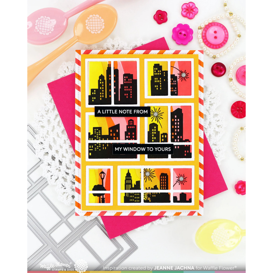(PRE-ORDER) Waffle Flower - Postage Collage Windows Die