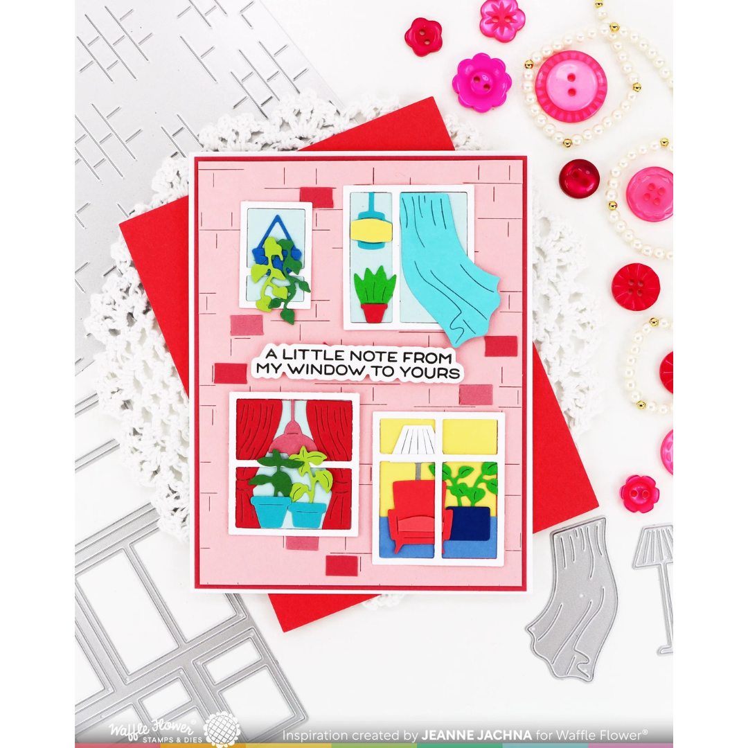 (PRE-ORDER) Waffle Flower - Postage Collage Window Add-ons Die
