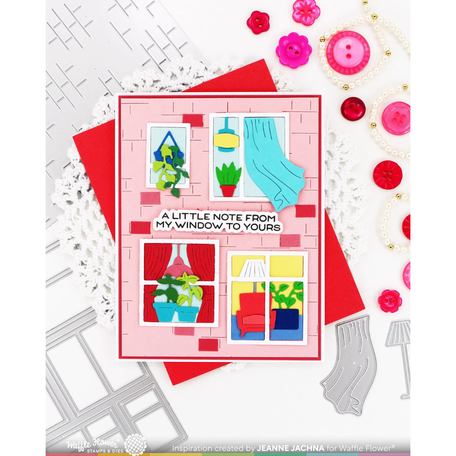 (PRE-ORDER) Waffle Flower - Postage Collage Window Add-ons Die