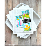 Waffle Flower - Postage Collage Egg Hunt Stencil