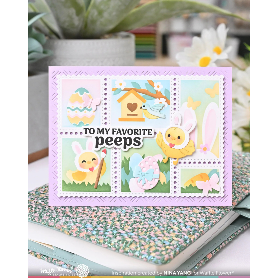 Waffle Flower - Postage Collage Egg Hunt Icons Die