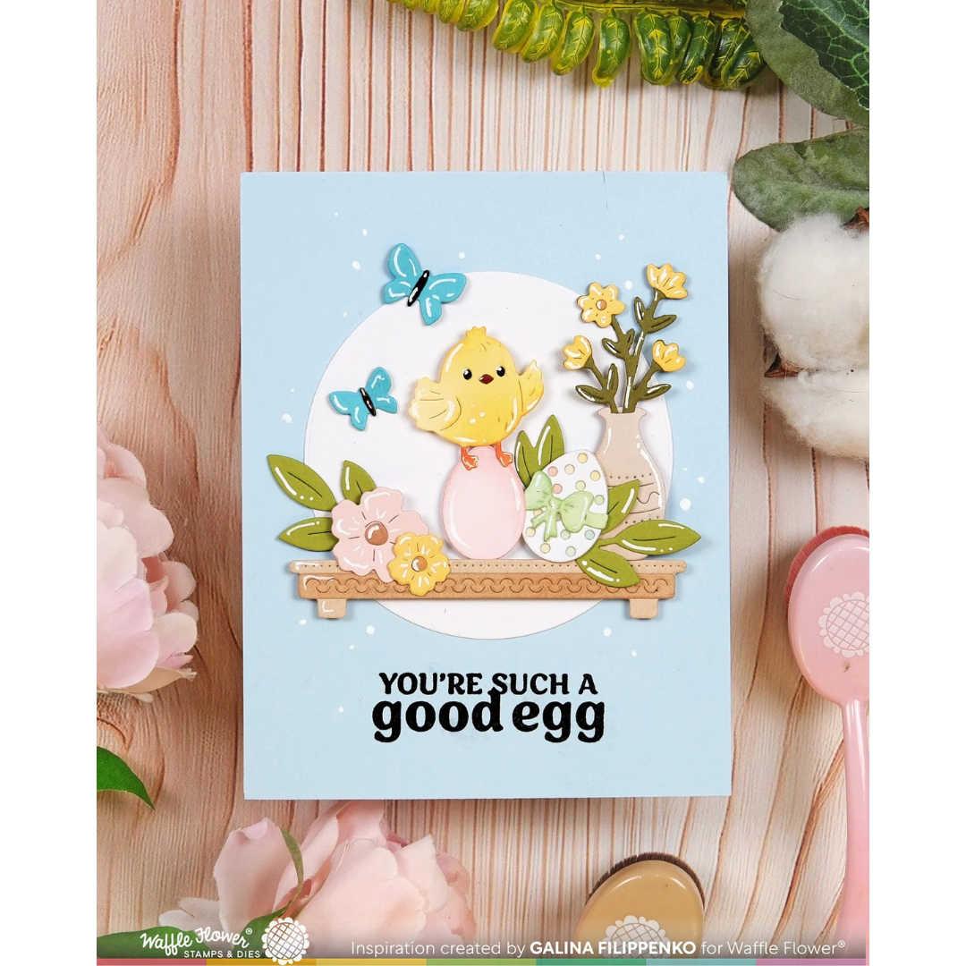 Waffle Flower - Egg Hunt Sentiments Matching Die