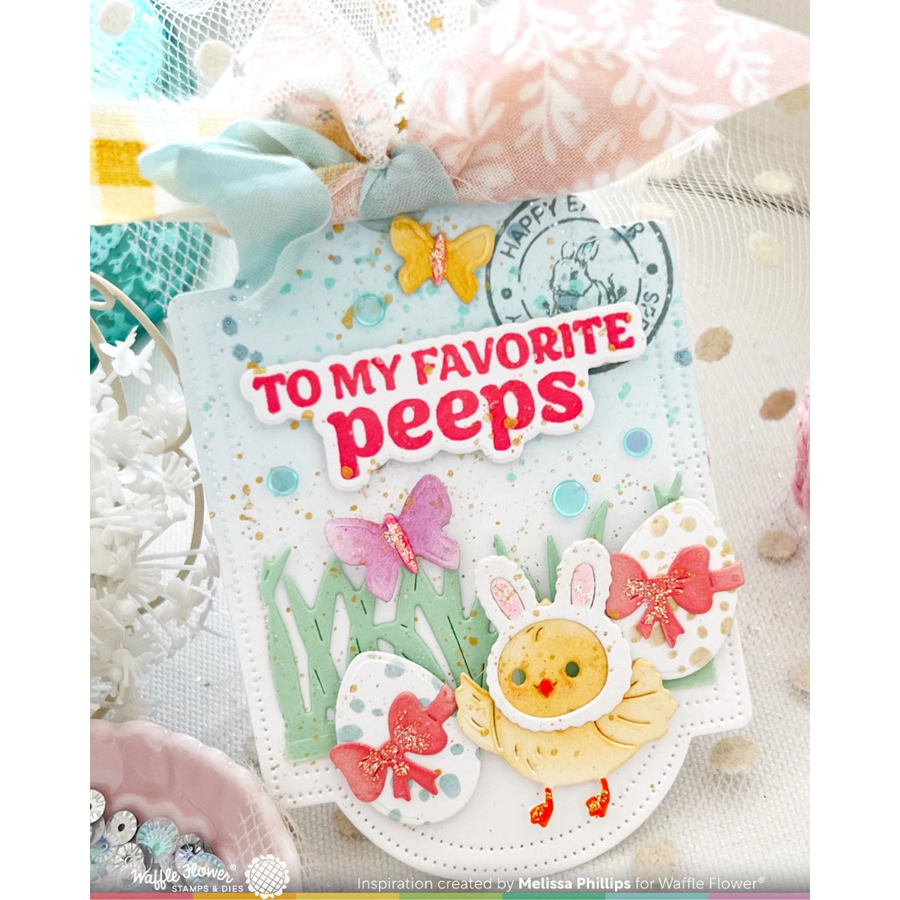 Waffle Flower - Egg Hunt Sentiments Matching Die