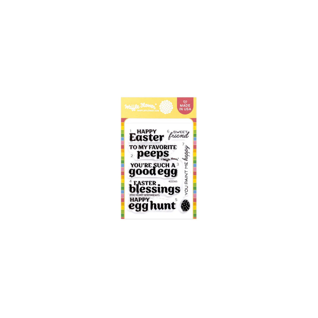 Waffle Flower - Egg Hunt Sentiments Stamp Set