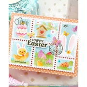 Waffle Flower - Postage Collage Egg Hunt Stamp Set
