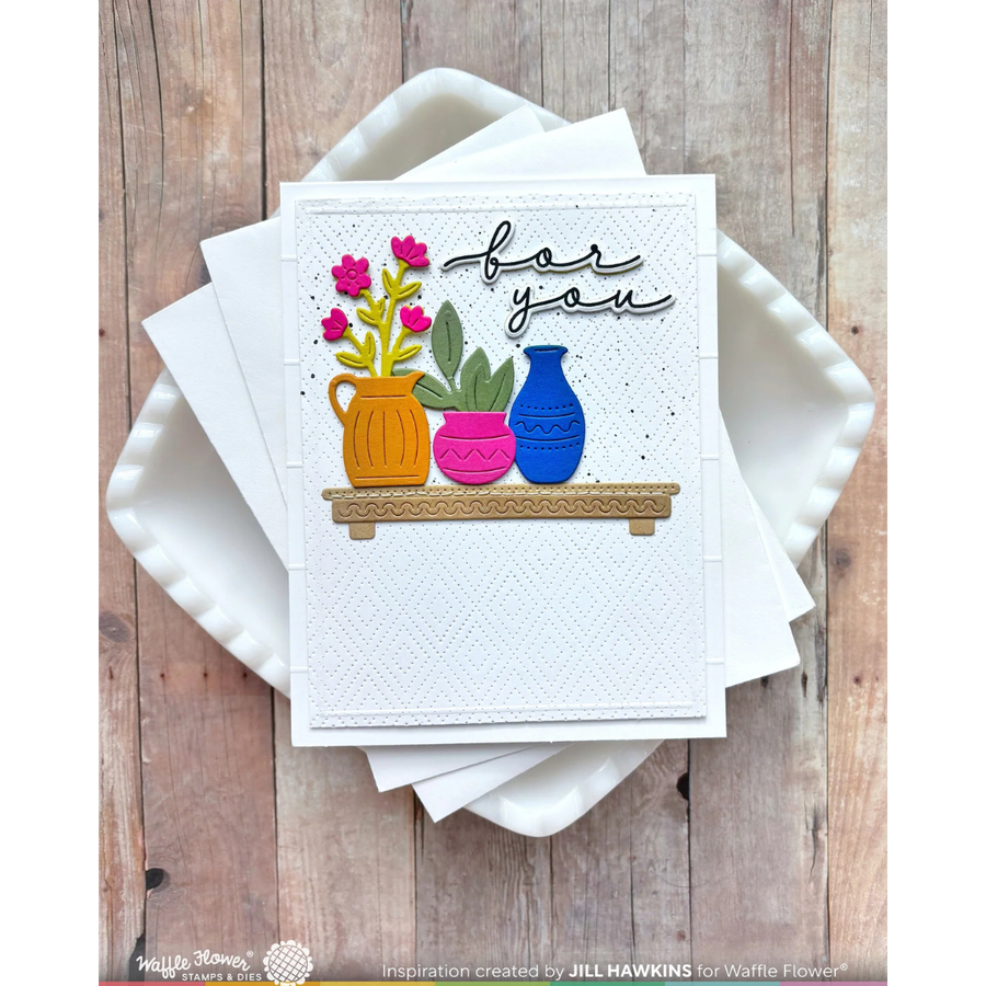 Waffle Flower - Floral Shelf Die