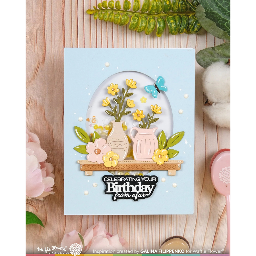 Waffle Flower - Floral Shelf Die