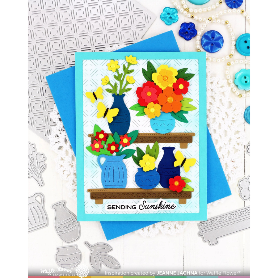 Waffle Flower - Floral Shelf Die