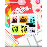 Waffle Flower - Postage Collages Spring Silhouettes Stamp Set