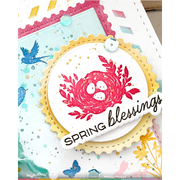 Waffle Flower - Postage Collages Spring Silhouettes Stamp Set