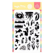 Waffle Flower - Postage Collages Spring Silhouettes Stamp Set