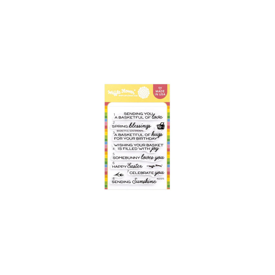 Waffle Flower - Basketful Sentiments Stamp Set