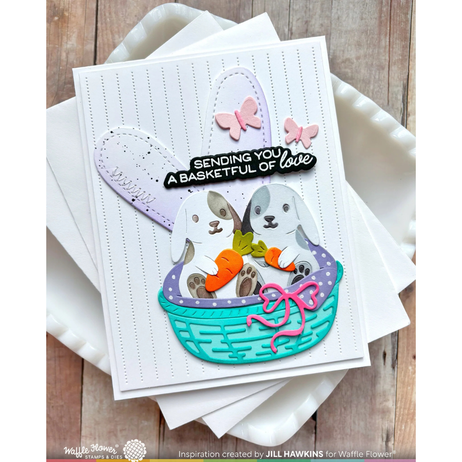 Waffle Flower - Basketful of Bunny Duo Die-n-stencil