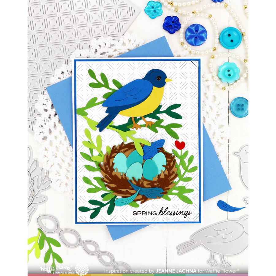 Waffle Flower - Sweet Bluebird Duo Die