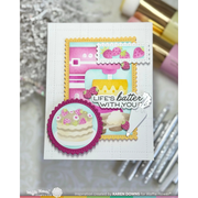 Waffle Flower - Nesting Postage Collage Baking Fun Stencil